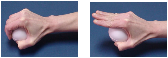 Ejercicios de mano con pelota blanda