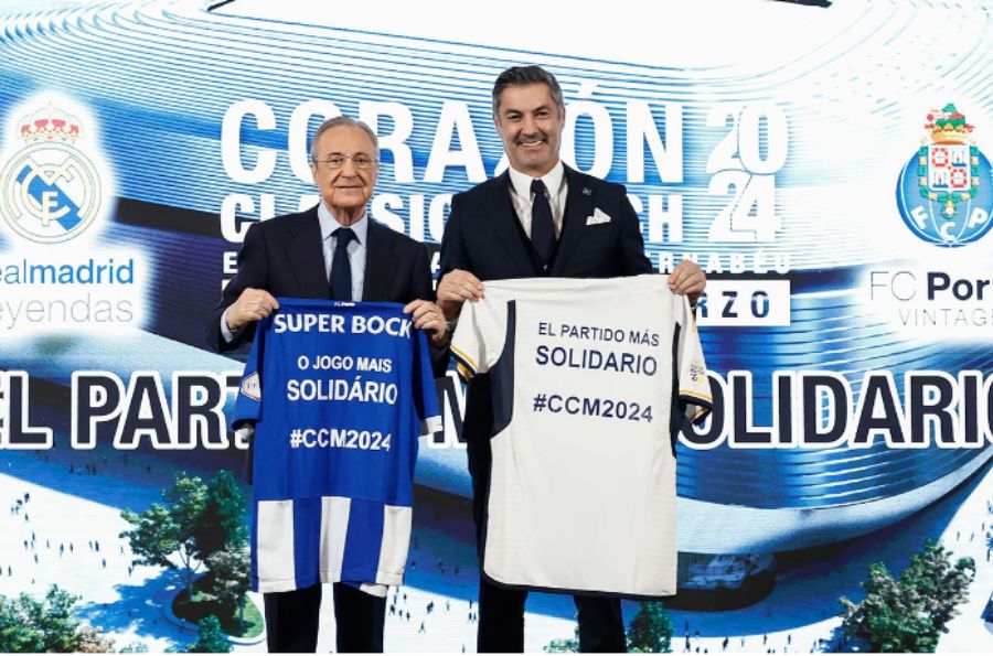 Presentación de las camisetas del partido de fútbol Real Madrid contra el Oporto