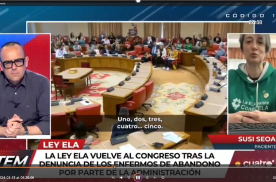 El presentador Risto Mejide entrevista a paciente con ELA