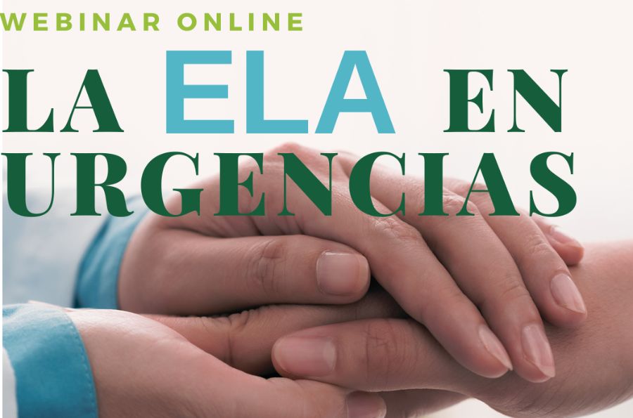 Cartel del webinar, La ELA en Urgencias
