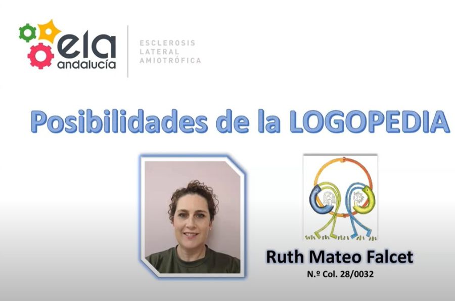 Cartel del taller online de logopedia en la ELA