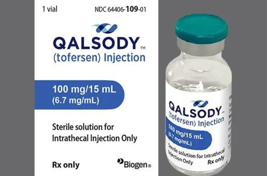 Bote del medicamento Tofersen