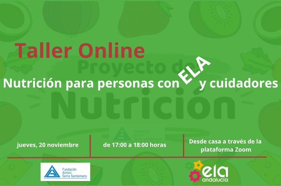 Cartel del taller online de nutrición
